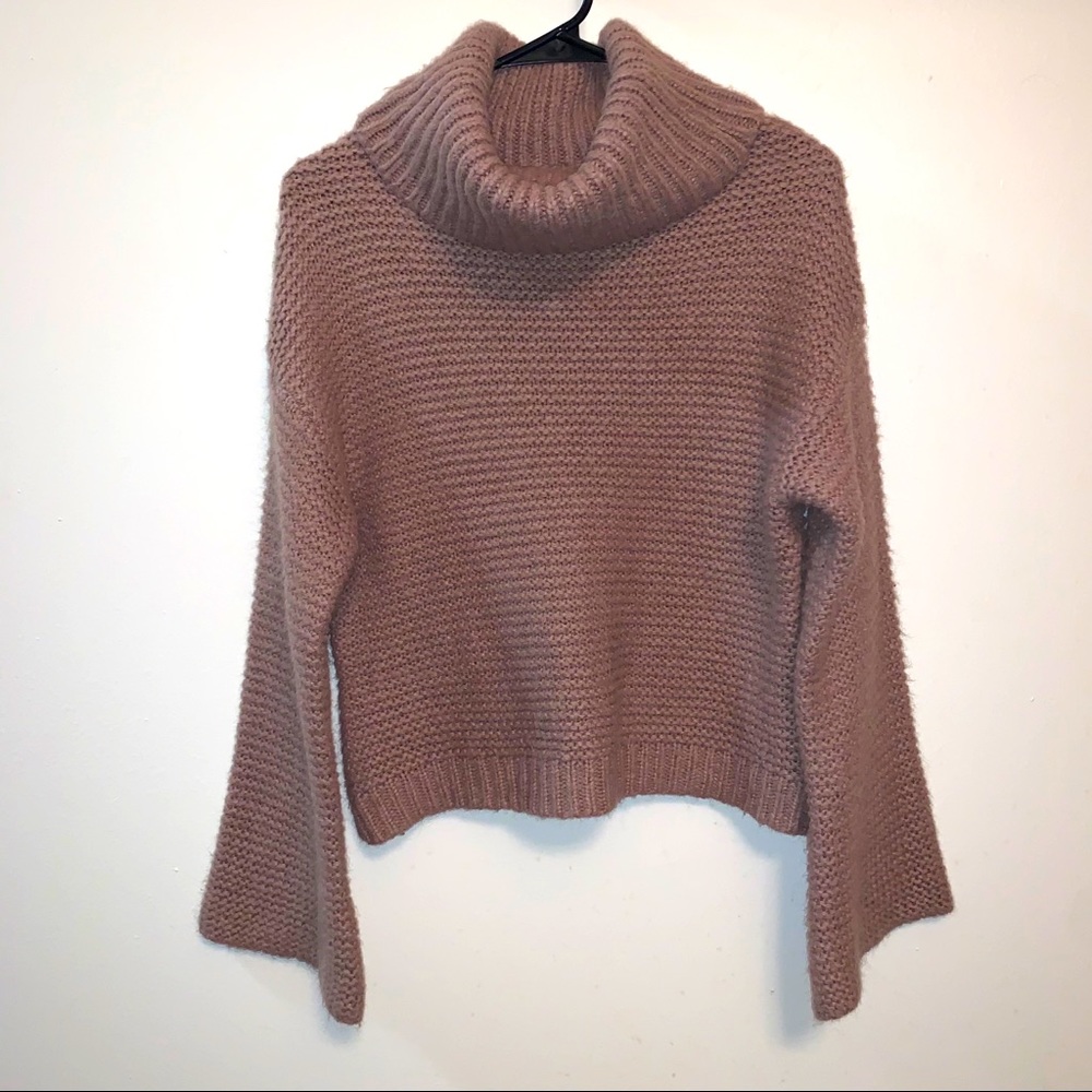 Gentle Fawn Pink Turtleneck Sweater Size Small